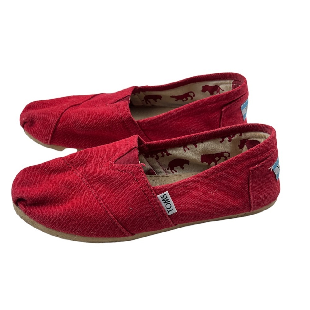 Toms Alpargata Heritage Canvas Red Size 7